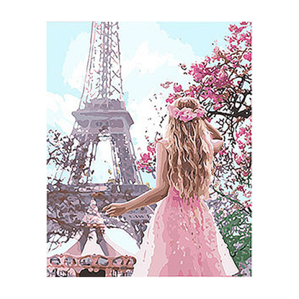 Картина за номерами "Закохана в Париж 2" 40х50 см. КНО4568