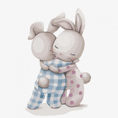 Картина за номерами "Обіймашки" 30х30 см КНО2337