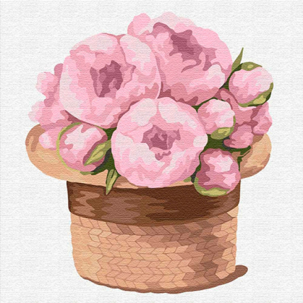 Картина за номерами "Чарівний букет півонії" КНО2350