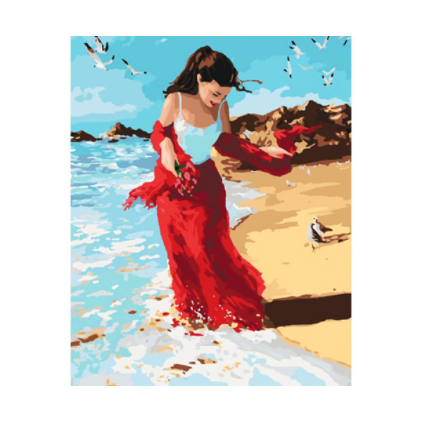 Картина за номерами Прогулянка узбережжям 40*50 КНО4504 Картина за номерами Прогулянка узбережжям 40*50 КНО4504