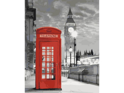 Міський пейзаж "Телефонна будка" КНО2148
