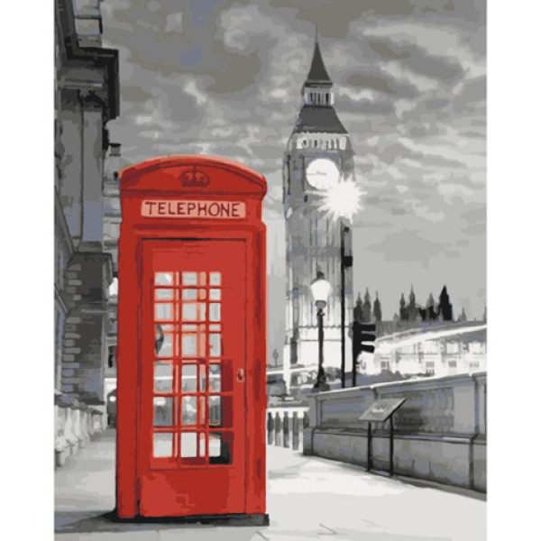 Міський пейзаж "Телефонна будка" КНО2148