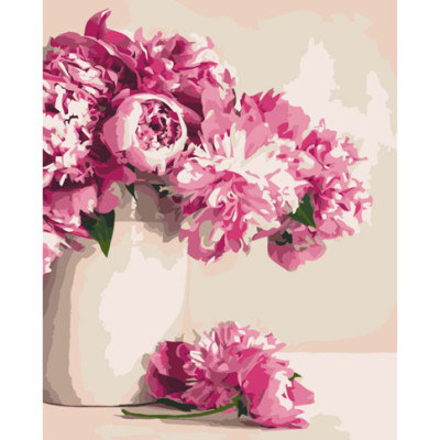 Картина за номерами Оксамитові півонії 40*50 КНО2931 Картина за номерами Оксамитові півонії 40*50 КНО2931