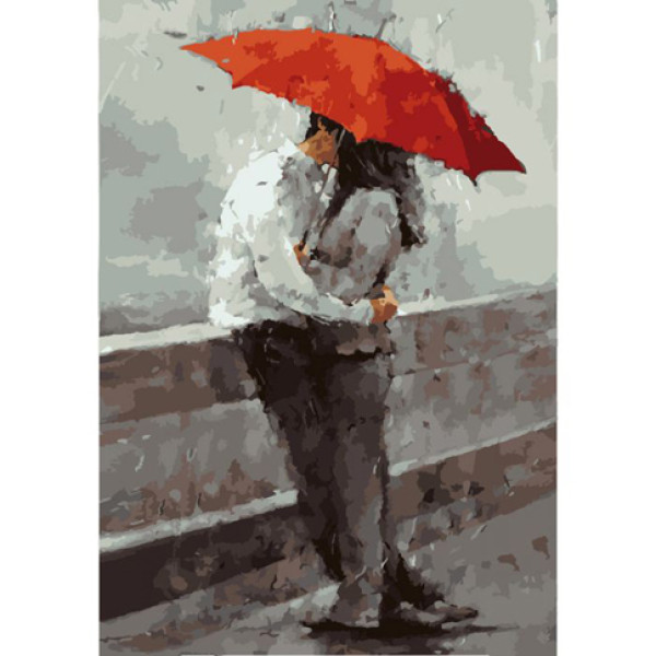 Картина за номерами Перший поцілунок 35*51 КНО2647