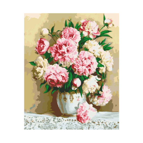 Картина за номерами Шляхетні півонії 40*50 КНО2032