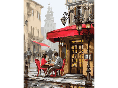 Картина за номерами Побачення в кафе 40*50 КНО2144