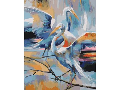 Картина за номерами Граціозні журавлі 40*50 КНО4044