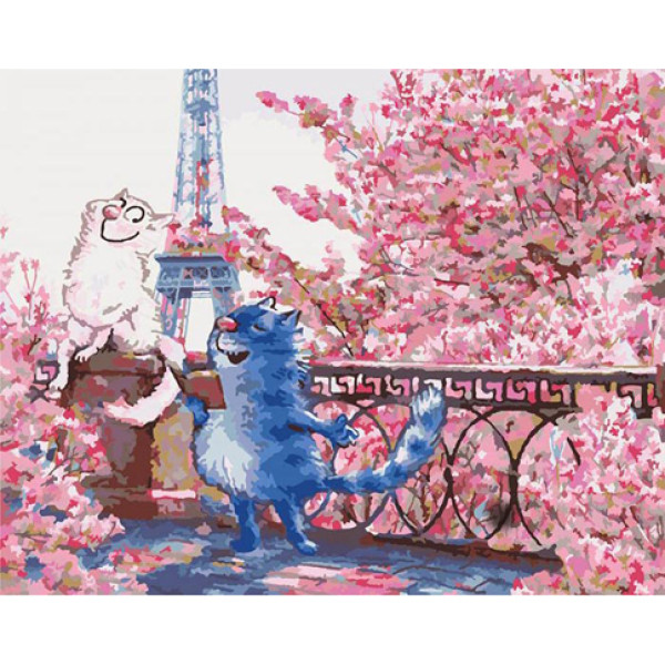 Картина за номерами Побачення в Парижі 40*50 КНО4047