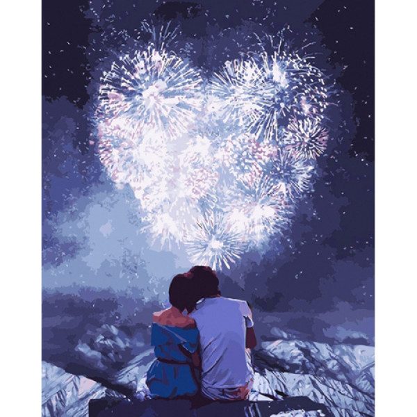 Картина за номерами Закохані серця 40*50 КНО4527