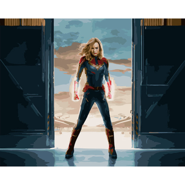 Картина за номерами Капітан Марвел 40*50 см GX27934 Картина за номерами Капітан Марвел 40*50 см GX27934