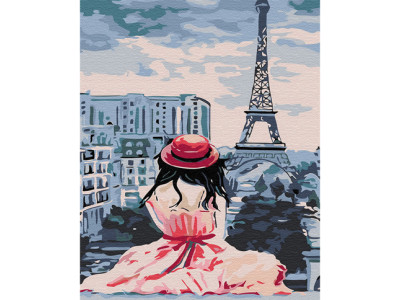 Картина за номерами Дівчина в Парижі 40 x 50 см GX30471