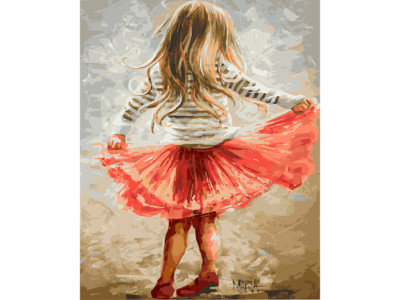 Картина за номерами Маленька кокетка 40 x 50 см GX9256