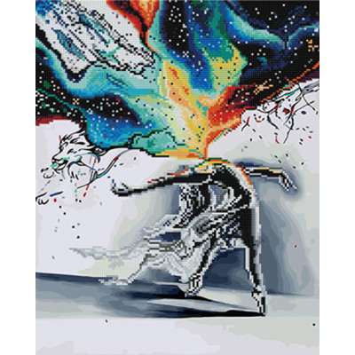 Картина за номерами та алмазна мозаїка 2 в 1. Rainbow Art "Експресія" GZS1008