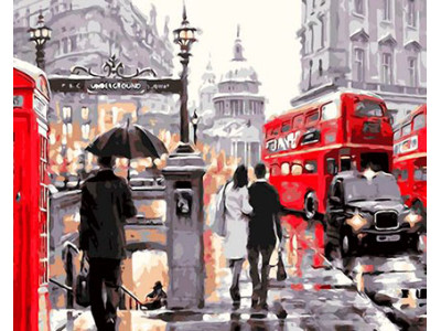 Картина за номерами "Лондон після дощу" ТМ Лавка Чудес 40 x 50 см LC10107