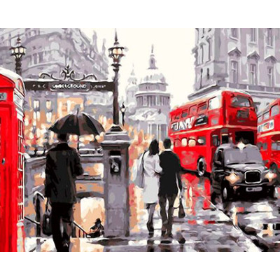 Картина за номерами "Лондон після дощу" ТМ Лавка Чудес 40 x 50 см LC10107