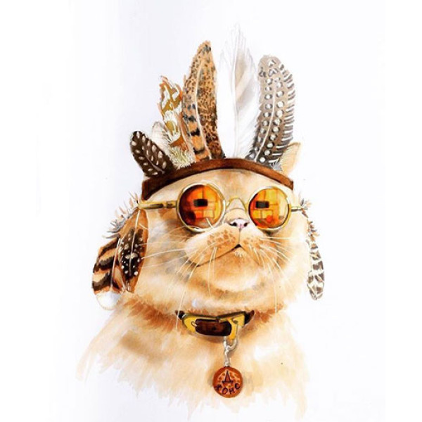 Картина за номерами "Кіт індієць" тм Лавка Чудес 40 x 50 см у коробці LC20025