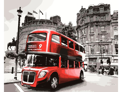 Картина за номерами "Лондонський автобус" км Лавка Чудес 40 x 50 см у короб LC30009