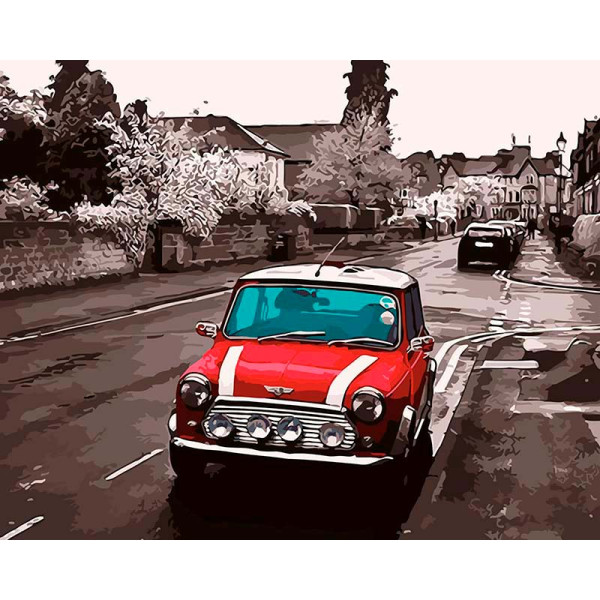 Картина за номерами "Mini Cooper" тм Лавка Чудес 40 x 50 см у коробці LC30059