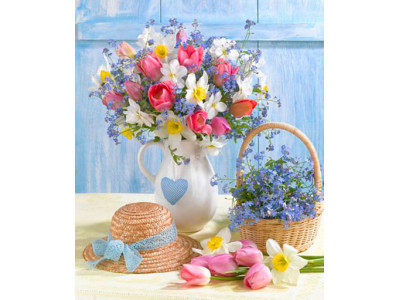 Картина за номерами "Прекрасні квіти" тм Лавка Чудес 40 x 50 см у коробці LC40021