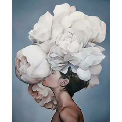 Картина за номерами "Дівчина з квітами" тм Лавка Чудес 40 x 50 см у коробці LC10071 Картина за номерами "Дівчина з квітами" тм Лавка Чудес 40 x 50 см у коробці LC10071