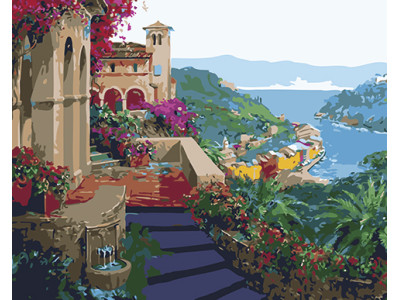 Картина за номерами "Квіткова тераса" км Лавка Чудес 40 x 50 см у коробці LC30116