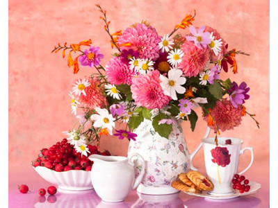 Картина за номерами квіти "Квіткова композиція" LC40082