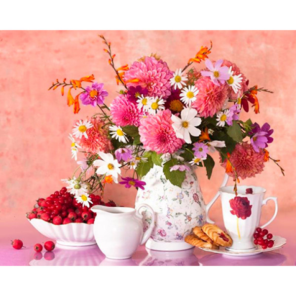 Картина за номерами квіти "Квіткова композиція" LC40082