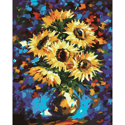 Картина за номерами квіти "Нічні соняшники" LC40117