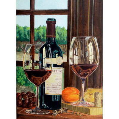 Картина за номерами "Вино і фрукти" LC50020