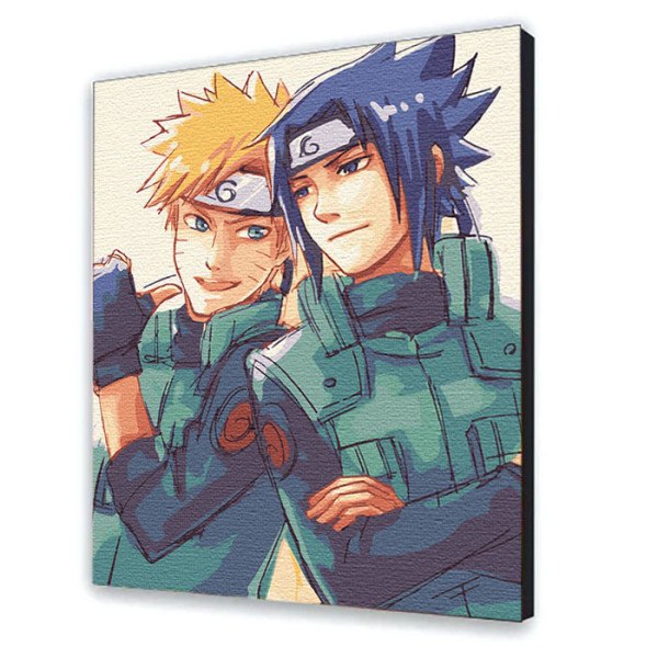 Картина за номерами з лаком ArtCraft Наруто "Наруто і Саске" 40х50 см 10225-AC
