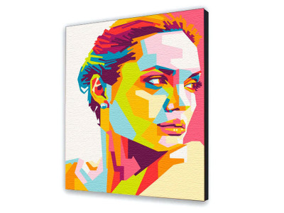 Картина за номерами з лаком ArtCraft "Анджеліна Джолі" 40*50 см 10296-AC