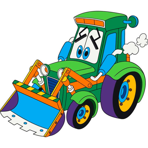 Авторська дитяча картина за номерами "Тракторець" 25*30 см 15066-AC