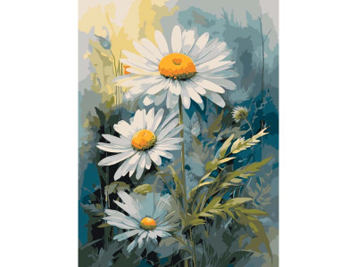Картина за номерами "Білі ромашки" ArtCraft 40*50 см 13101-AC
