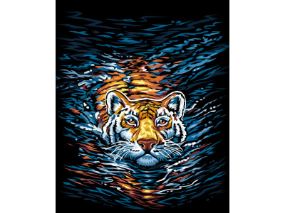 Креативна творчість "Картина за номерами на полотні "Тигр" 40см*40см(10) KpNe-02-03