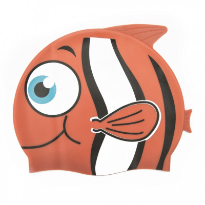 Шапочка для плавания 26025 в форме рыбки(Orange)
