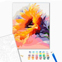 Картина за номерами квіти Акварельний соняшник Strateg 30х40 см SS-6533