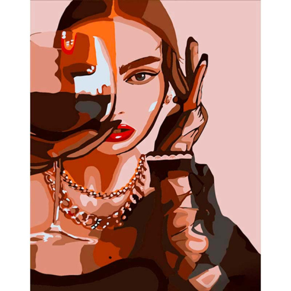 Картина за номерами Розкішна жінка Strateg 40х50 см DY342