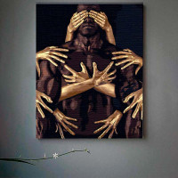 Картина за номерами Руки на тілі Strateg 40х50 см GS1441