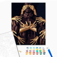 Картина за номерами Руки на тілі Strateg 40х50 см GS1441