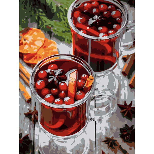 Картина за номерами Stateg Пряний напій 30х40 см SS1226