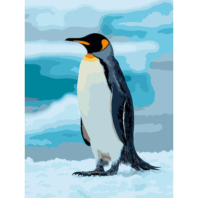 Картина за номерами Strateg Пінгвін на льоду 30Х40 см SS-1264