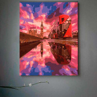 Картина за номерами "Віддзеркалення Лондона" тм Лавка Чудес 40 x 50 см у ко LC30048