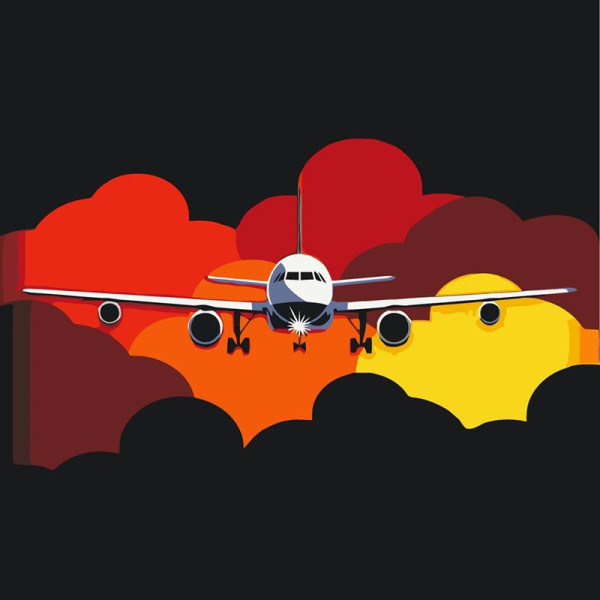 Картина за номерами "Бурхливий політ" 40*40 см 12502-AC