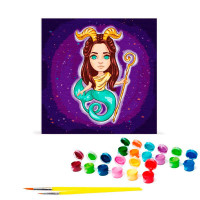 Картина за номерами "Знаки зодіаку. Козеріг" 40*40 см @ 10093-AC Картина за номерами "Знаки зодіаку. Козеріг" 40*40 см @ 10093-AC