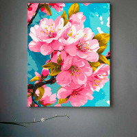 Картина за номерами "Цвіт сакури" ArtCraft 40*50 см 13099-AC