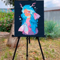 Картина за номерами "Неонова фея" Artcraft з металізованими фарбами 40*50 с 16119-AC