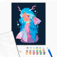 Картина за номерами "Неонова фея" Artcraft з металізованими фарбами 40*50 с 16119-AC