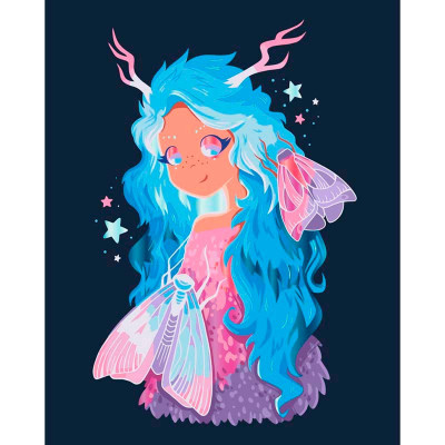 Картина за номерами "Неонова фея" Artcraft з металізованими фарбами 40*50 с 16119-AC Картина за номерами "Неонова фея" Artcraft з металізованими фарбами 40*50 с 16119-AC