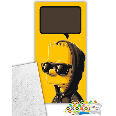 Листівка за номерами "Барт Сімпсон" 40*80 см 16113-AC Листівка за номерами "Барт Сімпсон" 40*80 см 16113-AC