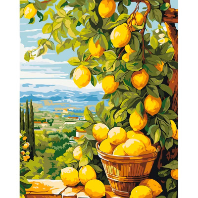 Картина за номерами "Лимонна гілка" Artcraft 40*50 см 12039-AC